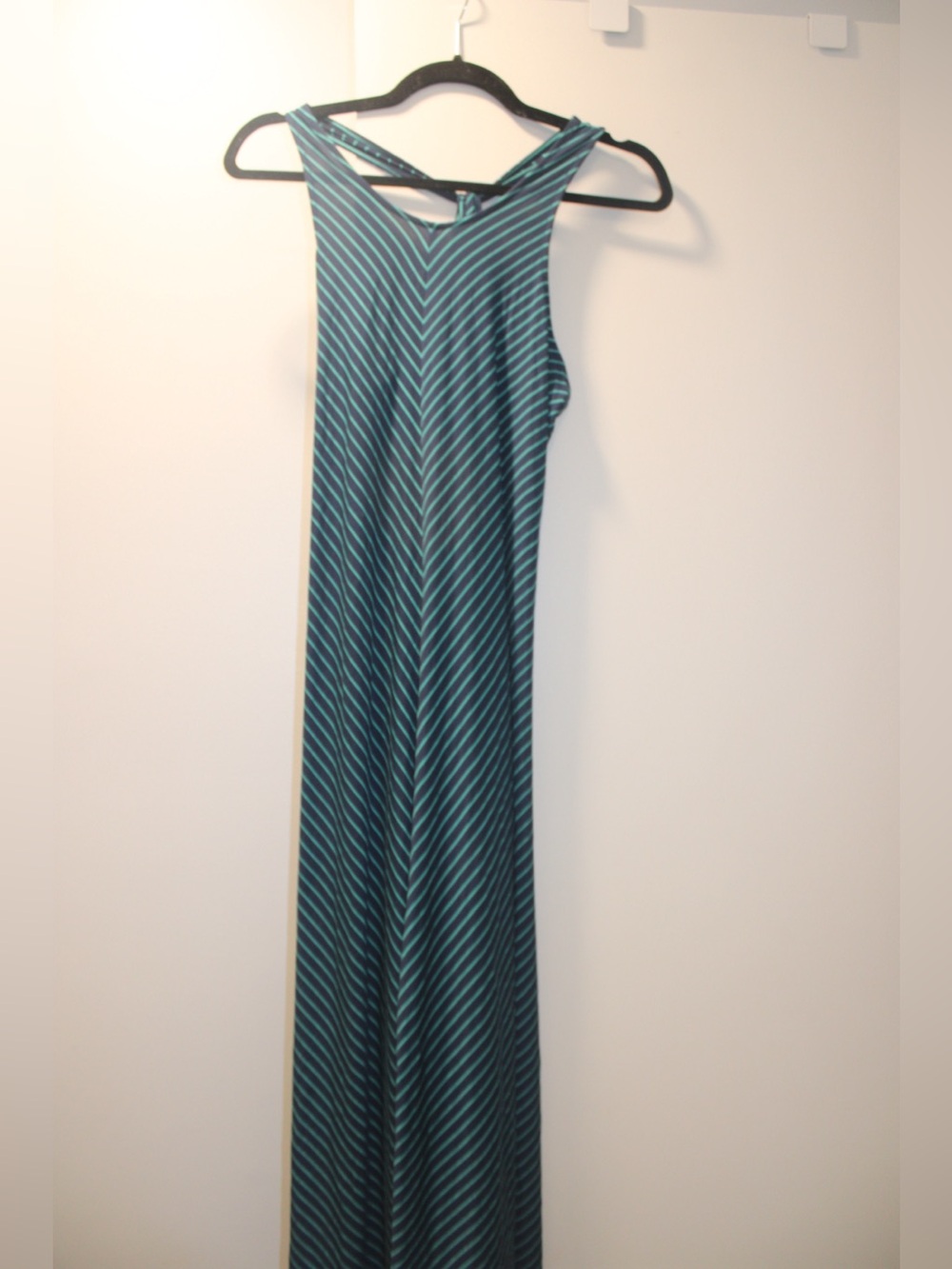 Gap Teal & Aqua Chevron Striped Maxi Dress - Size S